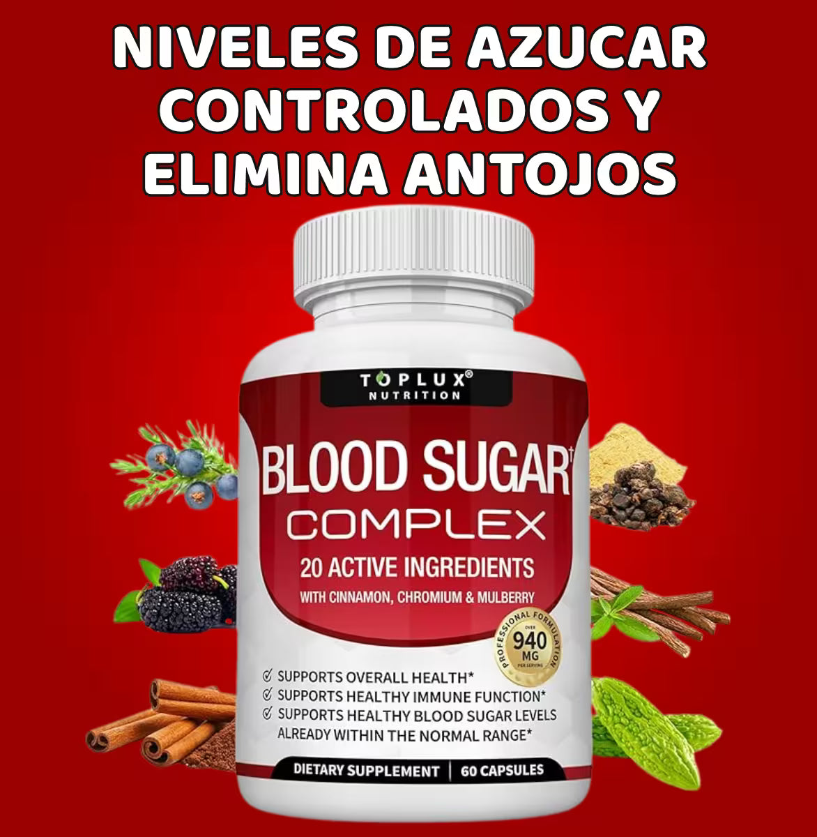 BLOOD SUGAR, CONTROLA TU AZUCAR DE FORMA NATURAL, NO MAS ANTOJOS.