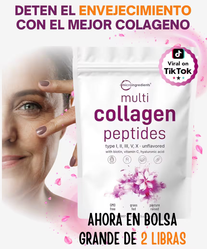 COLLAGEN PEPTIDES, COLAGENO 5 EN 1, AYUDA A DETER EL PASO DEL TIEMPO