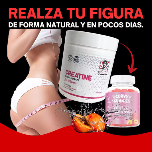 EL COMBO IDEAL: CREATINA + CURBY GUMMIES,GLUTEOS Y PIERNAS GRANDES DESDE LA PRIMERA SEMANA